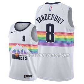 Maillot Basket Denver Nuggets Jarred Vanderbilt 8 2018-19 Nike City Edition Blanc Swingman - Homme